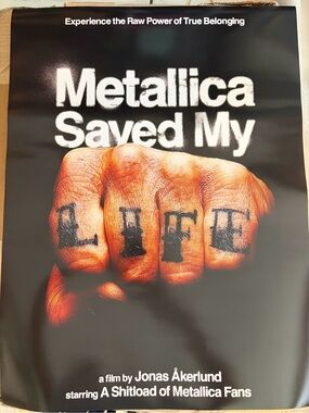 Metallica Saved My Life Movie Poster | Mint Condition | Original